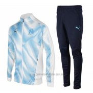 Chandal de Chaqueta del Olympique Marsella 2019-2020 Blanco y Azul