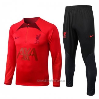 Chandal de Sudadera del Liverpool Nino 2022-2023 Rojo