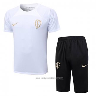 Chandal del Corinthians Manga Corta 2023-2024 Blanco - Pantalon Corto