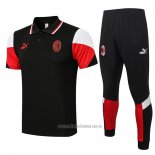 Conjunto Polo del AC Milan 2021-2022 Negro