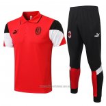 Conjunto Polo del AC Milan 2021-2022 Rojo