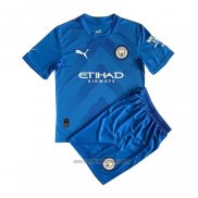 Camiseta del Manchester City Portero Nino 2022-2023 Azul