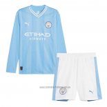 Camiseta del Manchester City 1ª Equipacion Manga Larga Nino 2023-2024