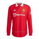 Camiseta del Manchester United Authentic 1ª Equipacion Manga Larga 2022-2023