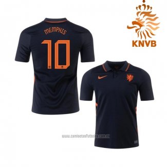 Camiseta del Paises Bajos Jugador Memphis 2ª Equipacion 2020-2021