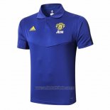 Camiseta Polo del Manchester United 2019-2020 Azul