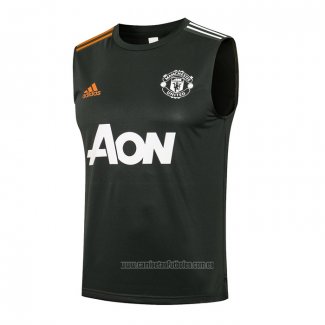 Camiseta de Entrenamiento Manchester United Sin Mangas 2021-2022 Verde