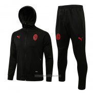 Chandal con Capucha del AC Milan 2021-2022 Negro