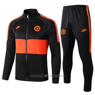 Chandal de Chaqueta del Chelsea 2019-2020 Negro y Naranja