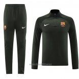 Chandal de Sudadera del Barcelona 2023-2024 Verde Oscuro