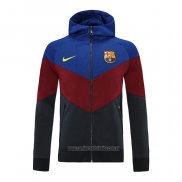 Chaqueta con Capucha del Barcelona 2021-2022 Azul