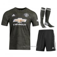 Camiseta del+Pantalones+Calcetines Manchester United 2ª Equipacion 2020-2021