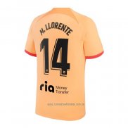 Camiseta del Atletico Madrid Jugador M.Llorente 3ª Equipacion 2022-2023