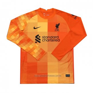 Camiseta del Liverpool Portero Manga Larga 2021-2022 Naranja