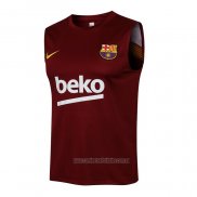 Camiseta de Entrenamiento Barcelona Sin Mangas 2021-2022 Rojo