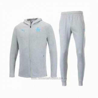 Chandal con Capucha del Olympique Marsella 2019-2020 Gris