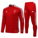 Chandal de Sudadera del Ajax Nino 2021-2022 Rojo