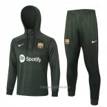 Chandal de Sudadera del Barcelona Nino 2023-2024 Verde Oscuro