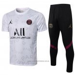 Chandal del Paris Saint-Germain Jordan Manga Corta 2021-2022 Blanco