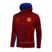 Chaqueta con Capucha del Barcelona 2021-2022 Rojo