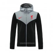 Chaqueta con Capucha del Liverpool 2020-2021 Negro y Gris