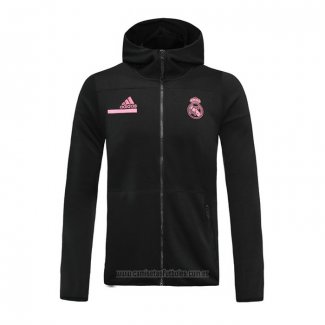 Chaqueta con Capucha del Real Madrid 2020-2021 Negro