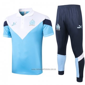 Conjunto Polo Olympique Marsella 2020-2021 Blanco