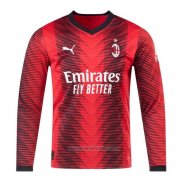 Camiseta del AC Milan 1ª Equipacion Manga Larga 2023-2024