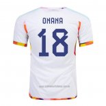 Camiseta del Belgica Jugador Onana 2ª Equipacion 2022