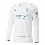 Camiseta del Manchester City 2ª Equipacion Manga Larga 2021-2022