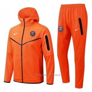 Chandal con Capucha del Paris Saint-Germain 2022-2023 Naranja