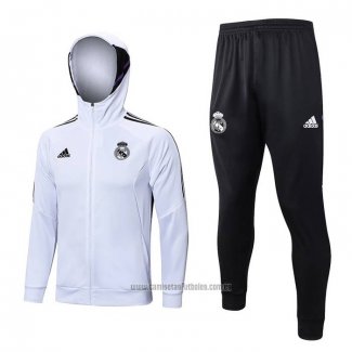 Chandal con Capucha del Real Madrid 2022-2023 Blanco