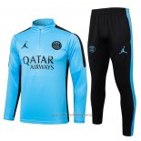 Chandal de Sudadera del Paris Saint-Germain 2023-2024 Azul Claro