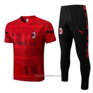 Chandal del AC Milan Manga Corta 2022-2023 Rojo