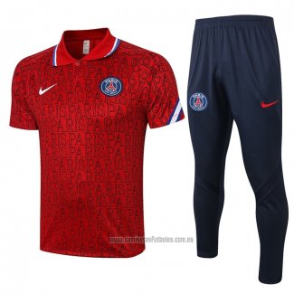 Conjunto Polo del Paris Saint-Germain 2020-2021 Rojo