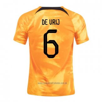 Camiseta del Paises Bajos Jugador De Vrij 1ª Equipacion 2022