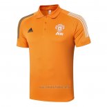 Camiseta Polo del Manchester United 2020-2021 Naranja