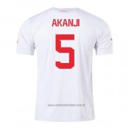 Camiseta del Suiza Jugador Akanji 2ª Equipacion 2022
