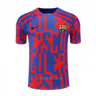 Camiseta de Entrenamiento Barcelona 2022-2023 Rojo y Azul