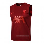 Camiseta de Entrenamiento Liverpool Sin Mangas 2021-2022 Rojo