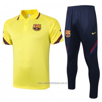 Conjunto Polo Barcelona 2020-2021 Amarillo