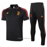 Conjunto Polo Juventus 2020-2021 Negro