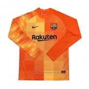 Camiseta del Barcelona Portero Manga Larga 2021-2022 Naranja