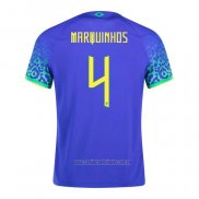 Camiseta del Brasil Jugador Marquinhos 2ª Equipacion 2022