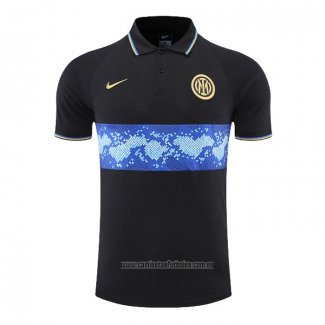 Camiseta Polo del Inter Milan 2022-2023 Negro y Azul
