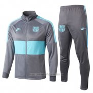 Chandal de Chaqueta del Barcelona 2019-2020 Gris y Verde