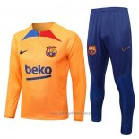 Chandal de Sudadera del Barcelona Nino 2022-2023 Naranja