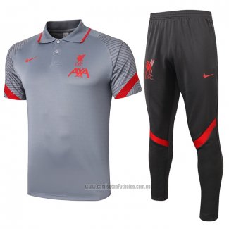 Conjunto Polo Liverpool 2020-2021 Gris