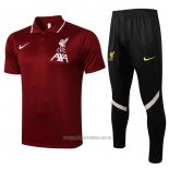 Conjunto Polo del Liverpool 2021-2022 Rojo