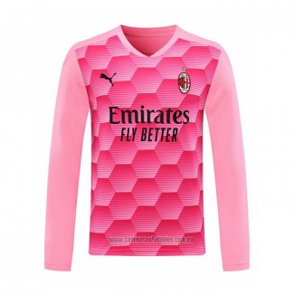 Camiseta del AC Milan Portero Manga Larga 2020-2021 Rosa